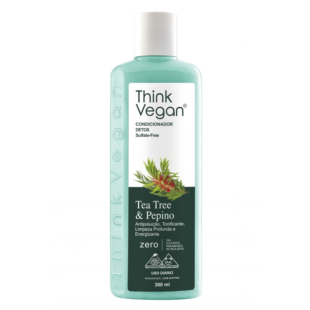Condicionador Detox Tea Tree & Pepino Vegano 300ml, - Tink Vegan