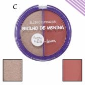 BLUSH E ILUMINADOR BRILHO DE MENINA, TURMA DA LU - LUISANCE