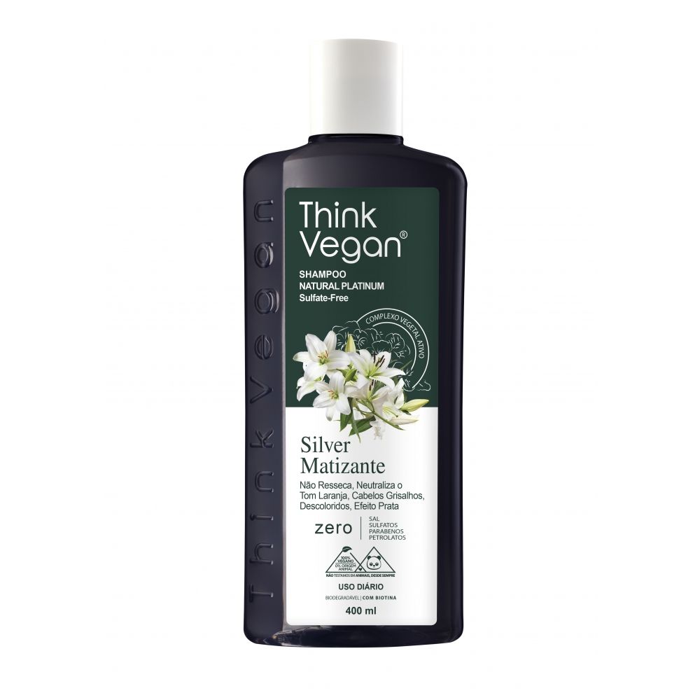 Shampoo Natural Platinum Matizante Vegano 400ml - Think Vegan