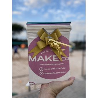 Sacola Presente, 100% Algodão Crú, Medidas 25 x 30 cm, Personalizado Make.Com