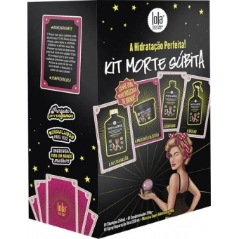 Kit Morte Subita c/ 4Itens, Shampoo, Condicionador, Sprays e Mascara, Lola Cosmetics