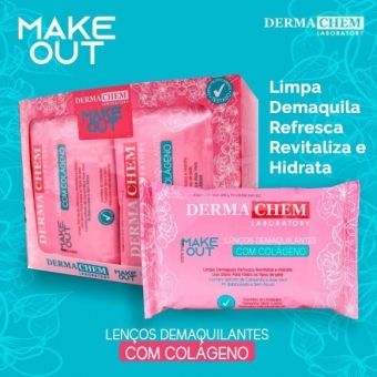 Lenço Demaquilante com Colágeno Make Out - Dermachem