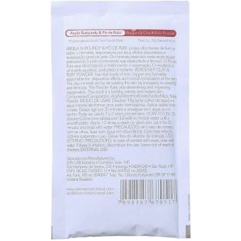 Argila Burgundy com Pó de Rubi, 30g - ELEMENTO MINERAL