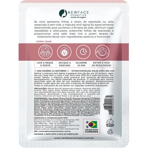 Máscara facial, Anti Aging - New Face