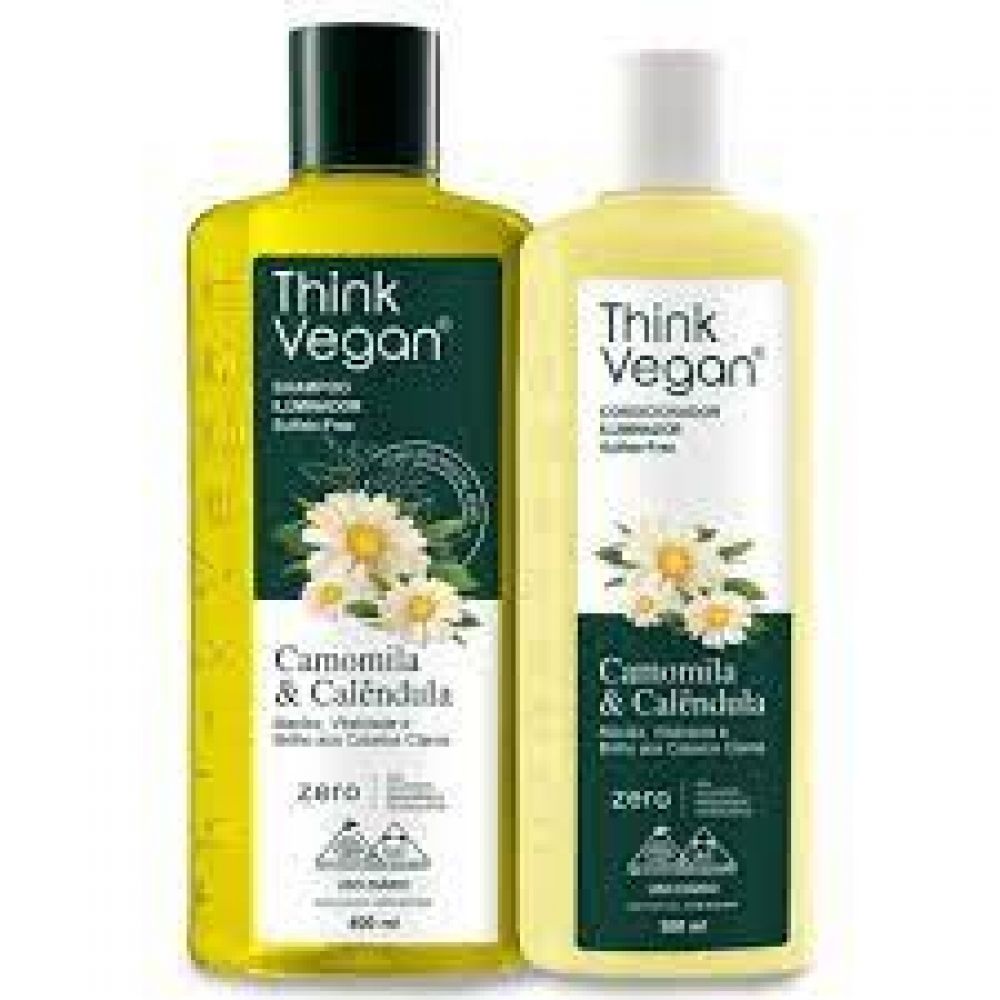 Kit Shampoo e Condicionador Iluminador Camomila & Calêndula - Think Vegan
