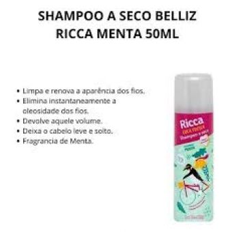 Shampoo a Seco Ricca, Menta Cuca Fresca, 50 ML