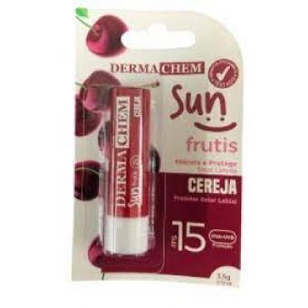 Protetor Labial Sun Frutis, Cereja, 3,5g., FPS15 - Dermachem
