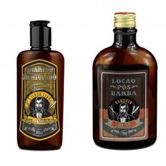 Kit Men Classic Shampoo Barba + Cabelo e Loção Pós Barba - SILVER LINE