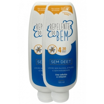 Kit com 2 Repelentes do Bem, 100% Vegano, 120ML, Uso Infantil e Adulto.
