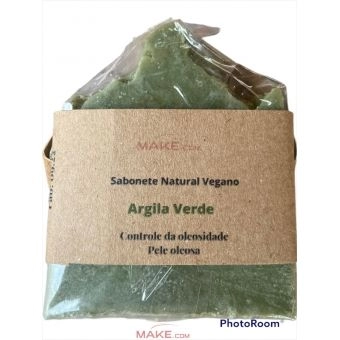 Sabonete de Argila Verde em Barra, 70Gr. - Make.Com