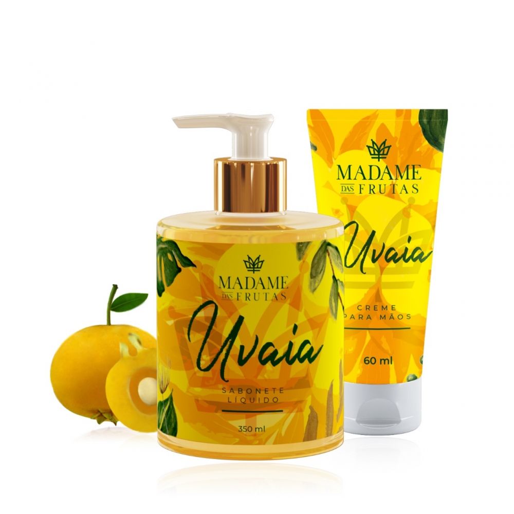 Kit Madame das Frutas Sabonete Liquido Uvaia & Creme de Mãos Uvaia