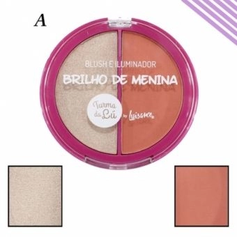 BLUSH E ILUMINADOR BRILHO DE MENINA, TURMA DA LU - LUISANCE