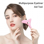 Kit com 3 Delineadores De Olhos, Sombra Para Os Olhos, Defletor, Régua, em Silicone, Cores Sortidas