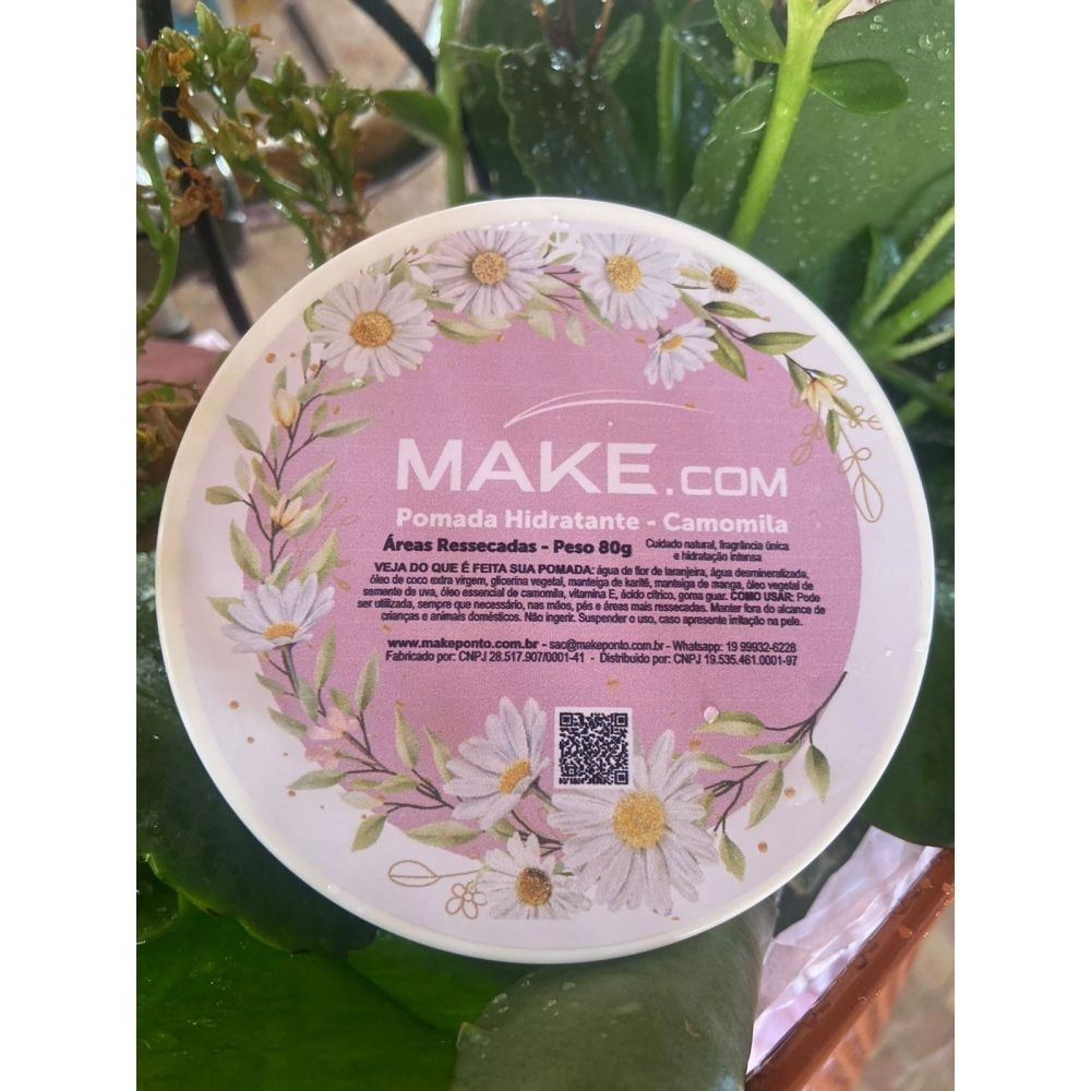 Pomada Hidratante Camomila, Áreas Secas,120Gr. - Make.Com