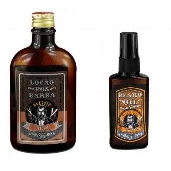 KIT MENCARE BARBA COMPOSTO POR ÓLEO E LOÇÃO PÓS BARBA - SILVER LINE