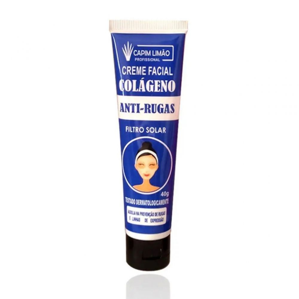 Creme Facial, Anti Rugas com Filtro Solar 40G - Capim Limão