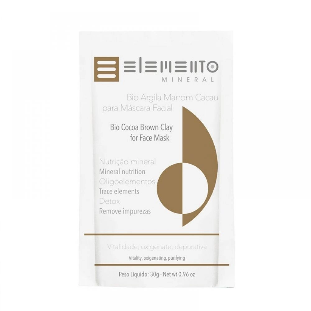 Bio Argila Marrom Cacau, 30g - ELEMENTO MINERAL