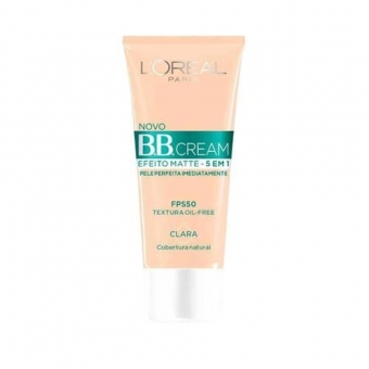 Base BB Cream, L\´Oréal Paris, Efeito Matte, Cor Clara, Fps 50, 30ml