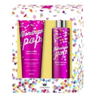 Kit Pokotteen Morango Pop, Hidratante + Body Splash-POKOLOKA