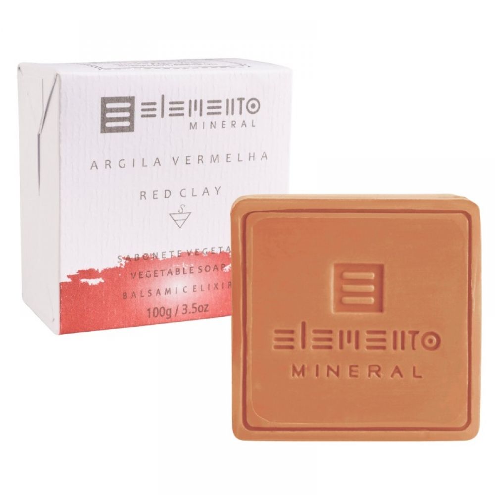 Sabonete Argila Vermelha, 100g - ELEMENTO MINERAL