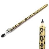 Lápis para Olhos com Apontador, Preto, Onça, BF10019 - BELLA FEMME