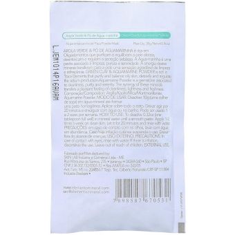Argila Verde com Pó de Água Marinha, 30g - ELEMENTO MINERAL
