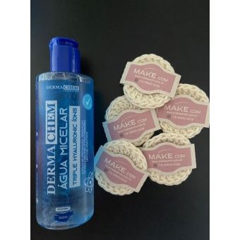 Kit Spa Make Agua Micelar com Ac. Hialurônico + Ecopads
