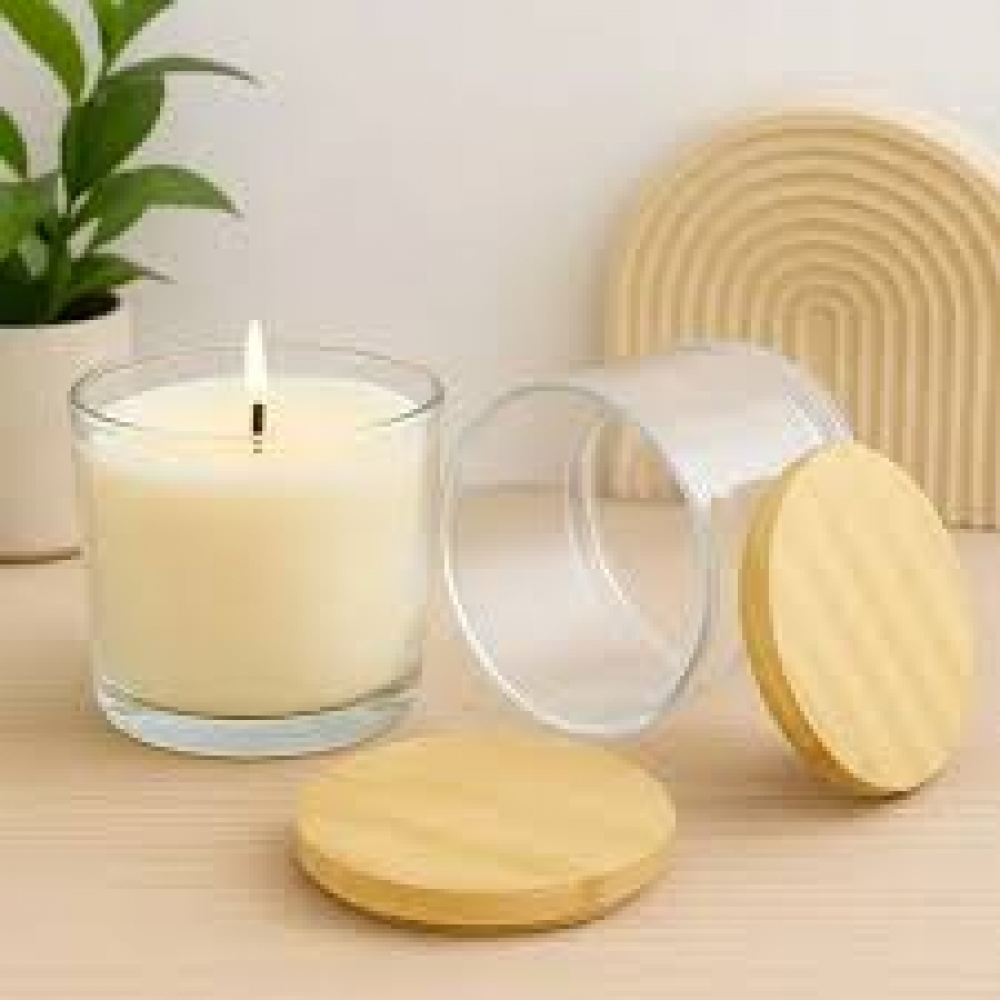 Vela Aromática Artesanal, PREMIUM, 100G - Vários Aromas - Com Especiarias e Tampa de Madeira