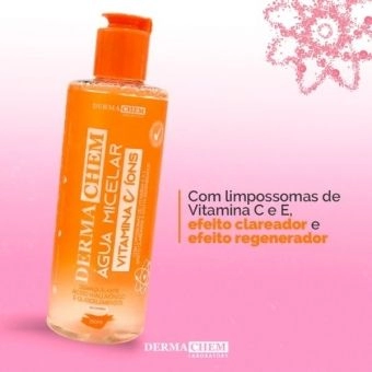 Água Micelar Vitamina C e Ac. Hialurônico, 250ML - DERMACHEM