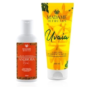 KIT HIDRATAÇÃO UVAIA & ANDIROBA - MADAME DAS FRUTAS