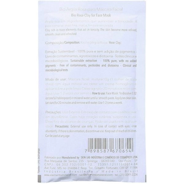 Bio Argila Rosa, 30g - ELEMENTO MINERAL
