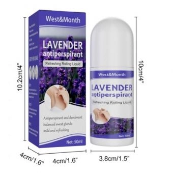 Desodorante Rollon, Lavanda, 50ml, Vegano - West & Month