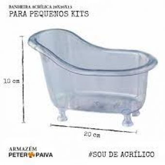Banheira Acrílico Transparente Love Your Body, Tamanho P