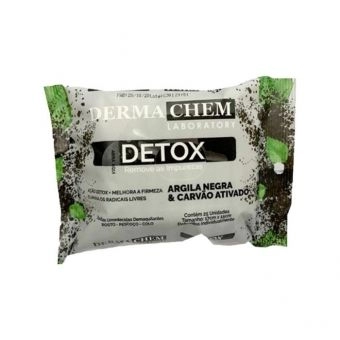 Lenço Demaquilante Detox Argila Negra & Carvao Ativado - DERMACHEM