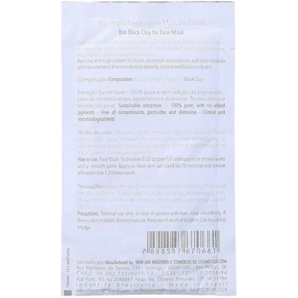 Bio Argila Negra, 30g - ELEMENTO MINERAL
