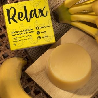 Máscara de Hidratação Capilar Banana em Barra - Relax Bars