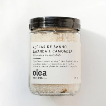 Esfoliante Açucar de Banho, Lavanda e Camomila - ÓLEA SABOARIA