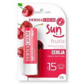 Protetor Labial Sun Frutis, Morango, 3,5g., FPS15 - Dermachem