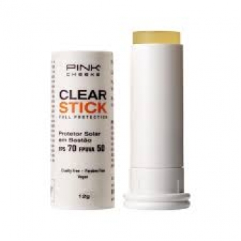 Clear Stick protetor transparente FPS70 FPUVA50 12g - Pink Cheeks