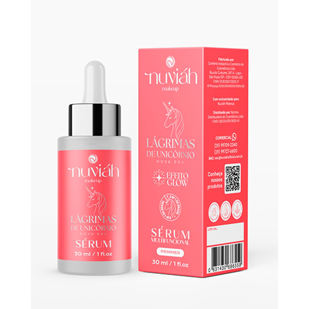 Lágrimas de Unicórnio Deluxe, 30ml, Efeito GLOW - NUVIAH