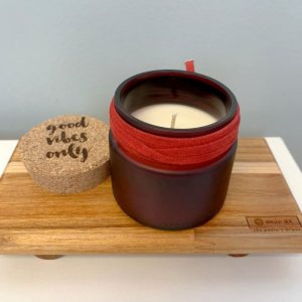 Vela Linha Zen - Bordeaux, Lavanda, 125Gr. - Bright Side Cadle