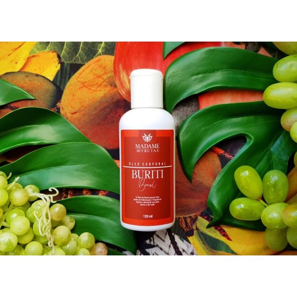 KIT ZEN OLEO CORPORAL BURITI,120 ML-MADAME DAS FRUTAS+ VELA MASSAGEM- CHAMPAGNE,120GR - BRIGHT SIDE
