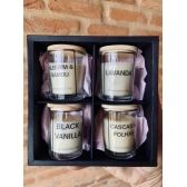 Kit Velas Aromáticas, Alecrim & Bamboo, Black Vanilla, Cascas e Folhas e Lavanda - Make.Com