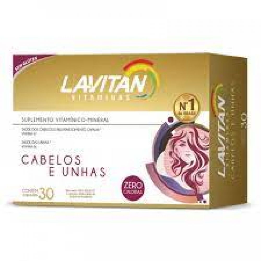 Suplemento Vitamínico Mineral Cabelos e Unhas, 60 comprimidos - Lavitan