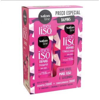 KIT SHAMPOO & CONDICIONADOR MEU LISO DEMAIS, 200 ML - SALON LINE